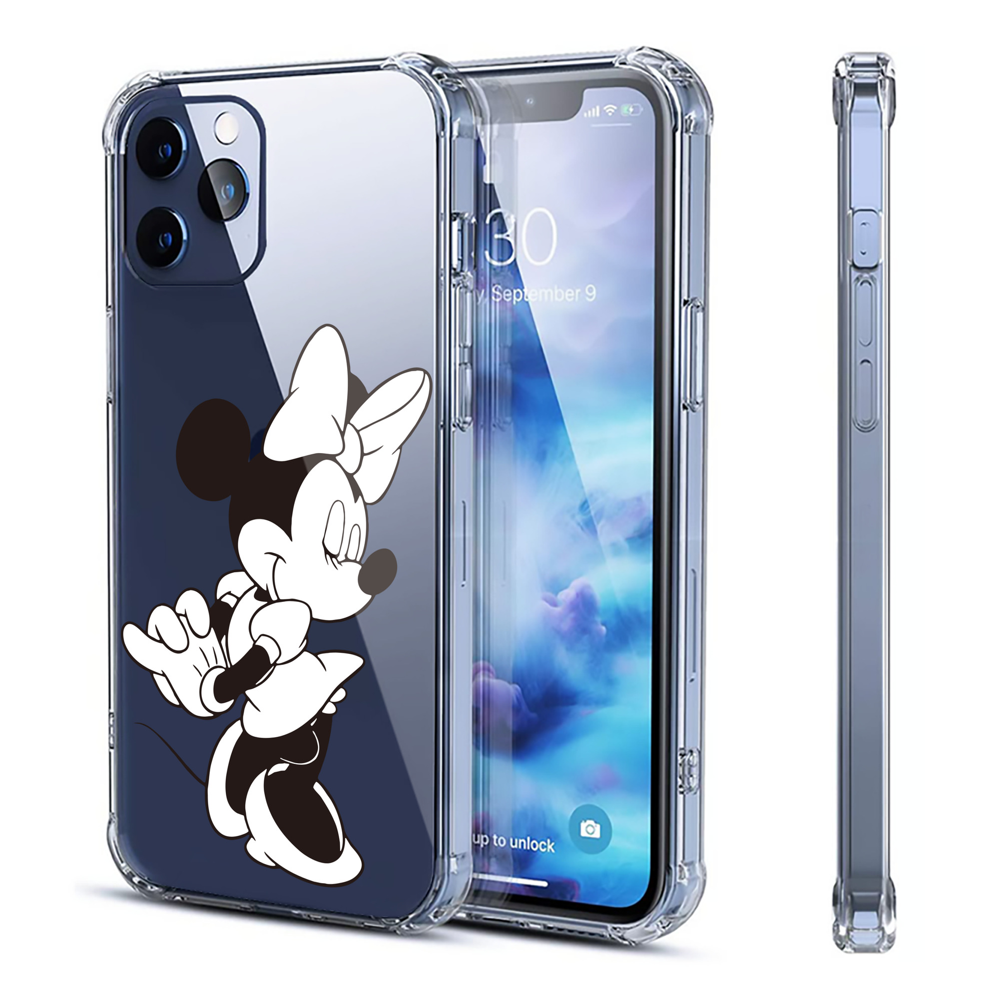（画像用） ミッキーマウス Mickey Mouse 【iPhone 12シリーズ対応】透明スマホケース（クリアソフトケース）